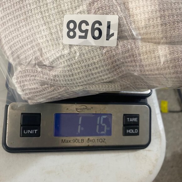 Foxcroft NYC Long Open Knit Cardigan Womens S Tan Beige Striped Lightweight - Picture 9 of 9